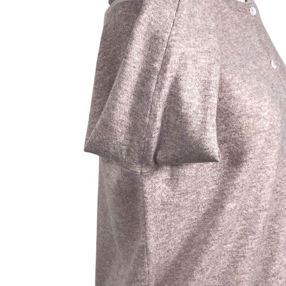 N.PEAL LONDON Olivia Round Neck Cardigan Size Large Organic Cashmere Brown Beige - Picture 10 of 16